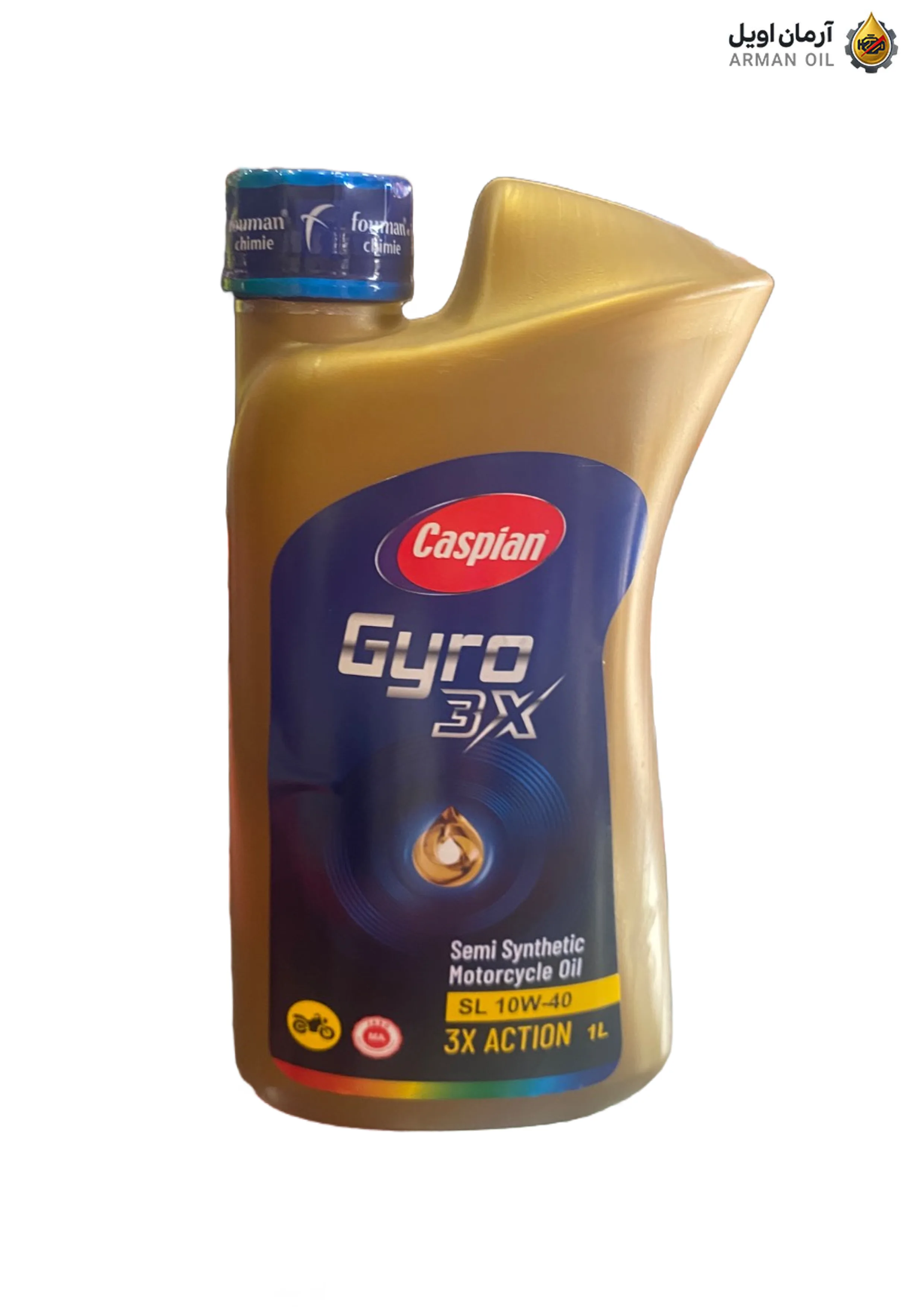 روغن موتور نیمه سنتزی 10W40SL کاسپین 1 لیتری 24 عددی