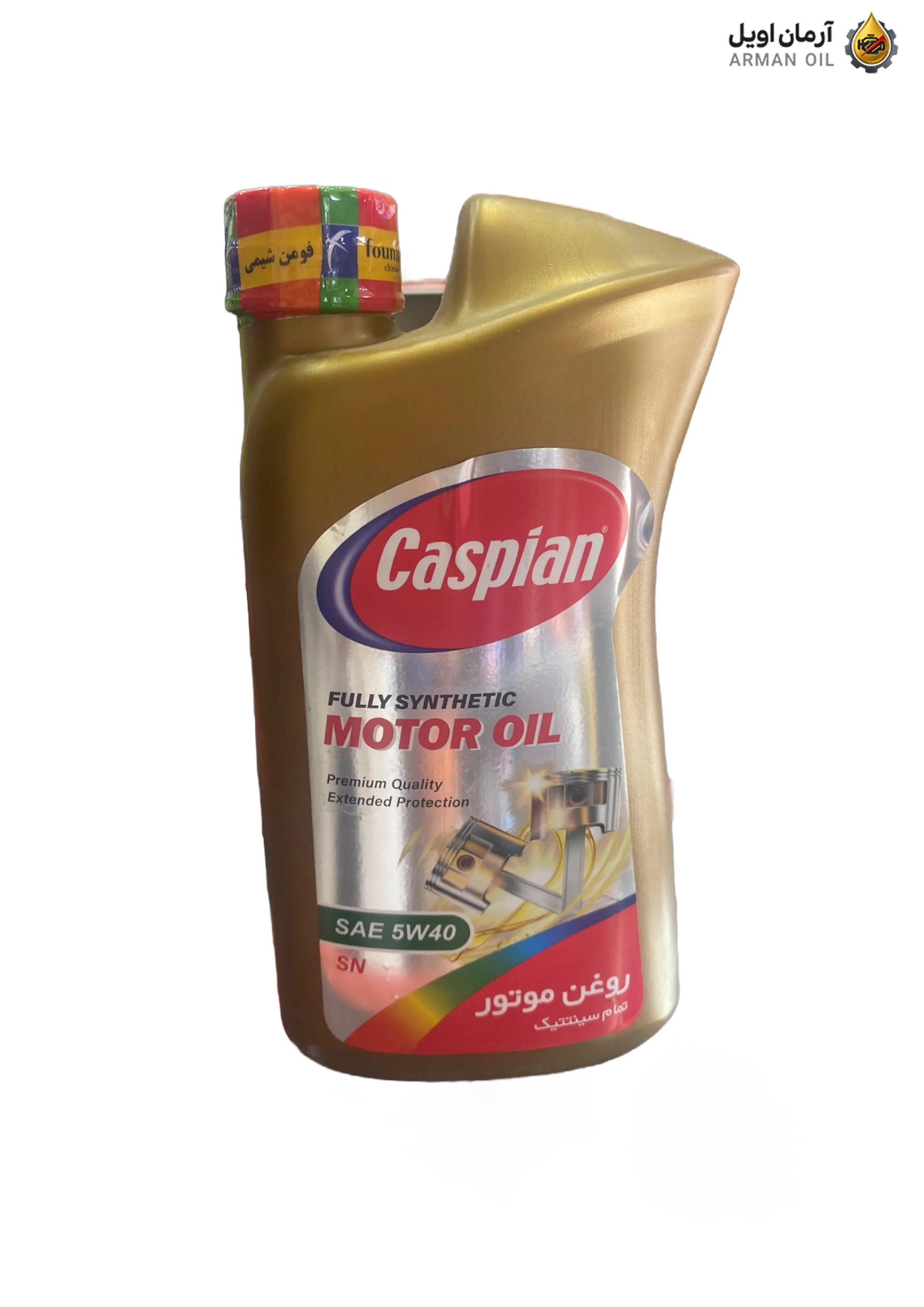 روغن موتورتمام سنتزی 5W40SN کاسپین 1 لیتری 24 عددی