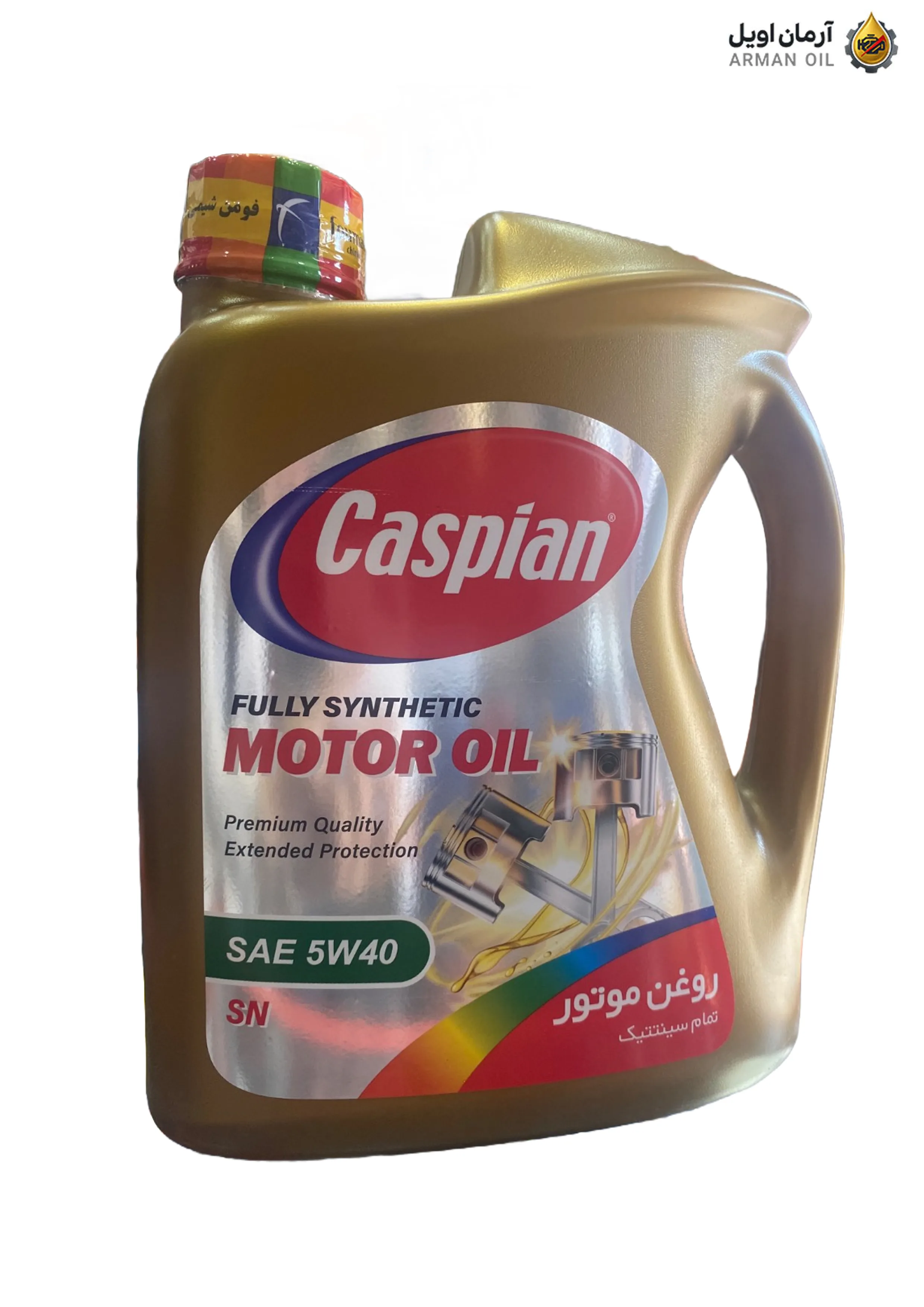 روغن موتورتمام سنتزی 5W40SN کاسپین 4 لیتری 6 عددی